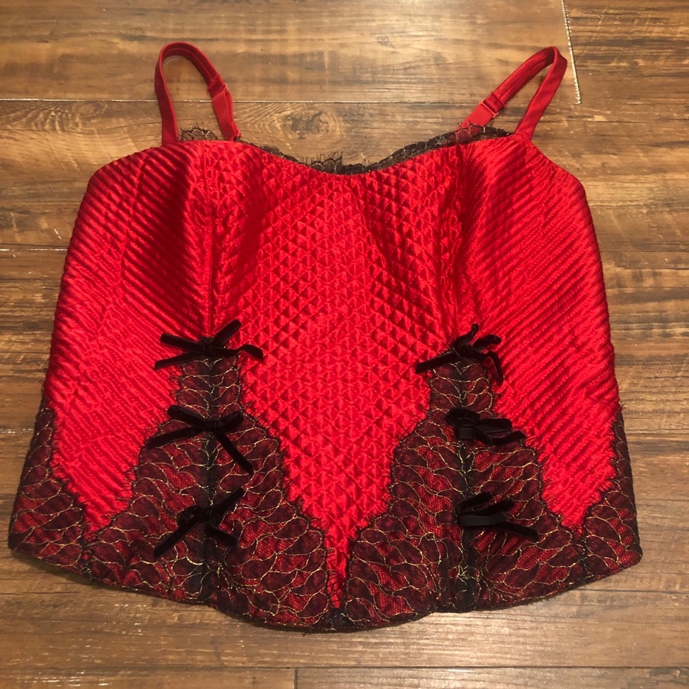 Red corset top